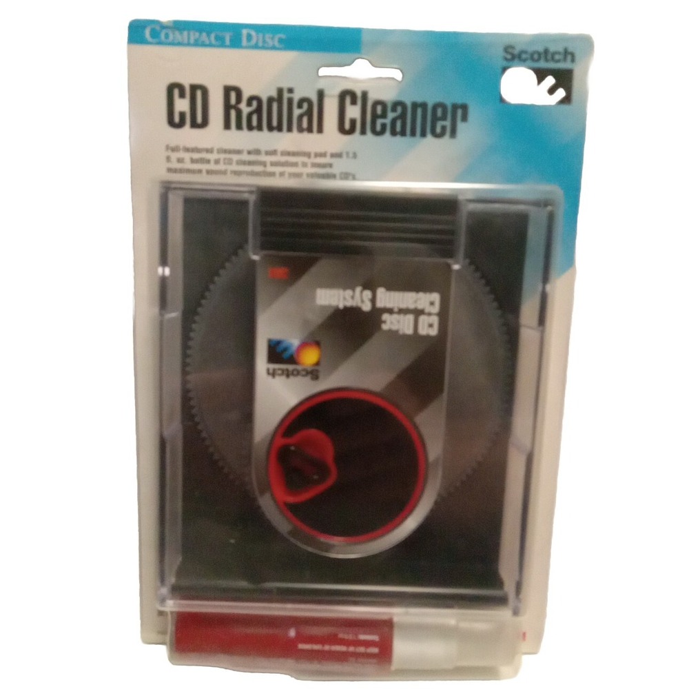 Scotch 3M CD Radial Cleaner 1993‎ Soft Cleaning Pad 1.5oz Cleaning Solution NIB